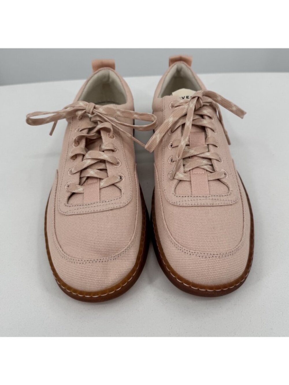 Everlane Tread Bare Sneaker size 13 Women's in Pink Canvas Classic Lace-up Shoes - Picture 4 of 8